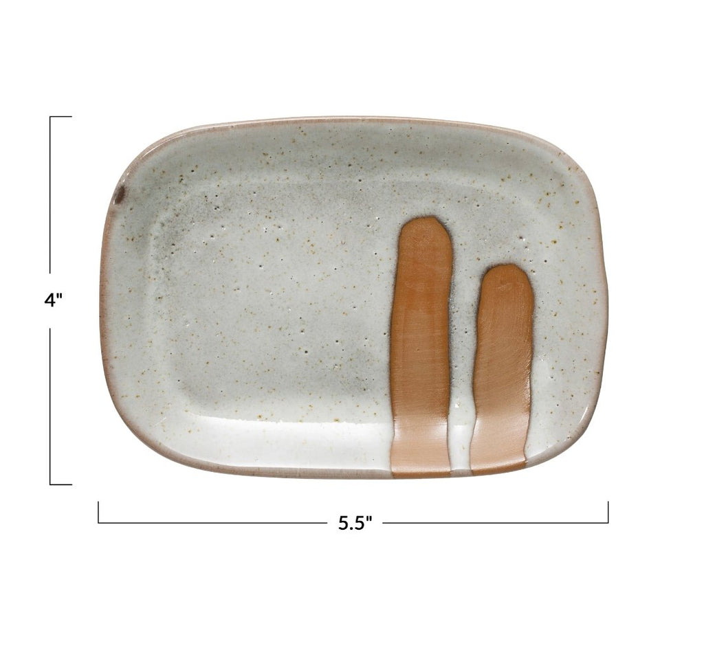 Stoneware plate with reactive glaze in white - Dinnerware - Hello Norden