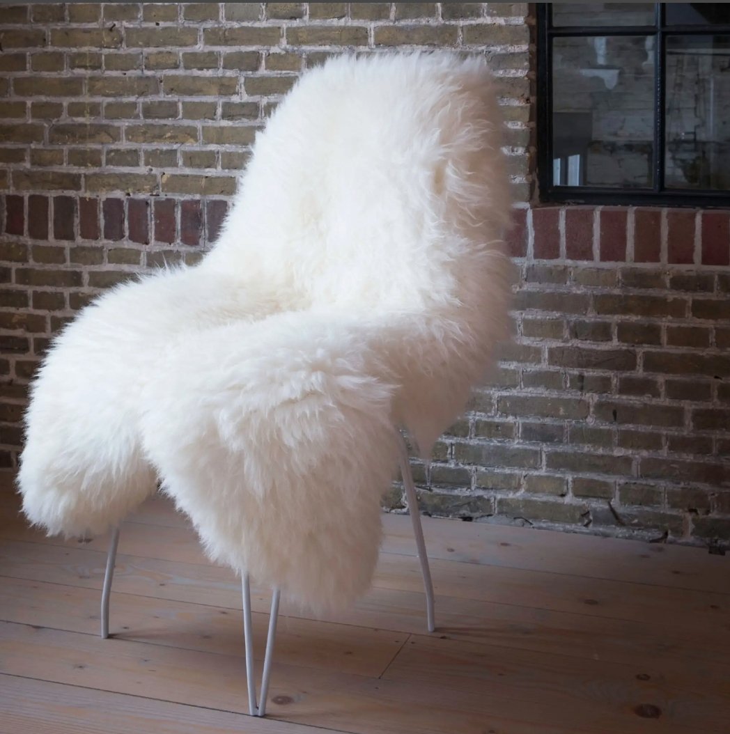 Texel Sheepskin Throw Rug - White - Rugs - Hello Norden