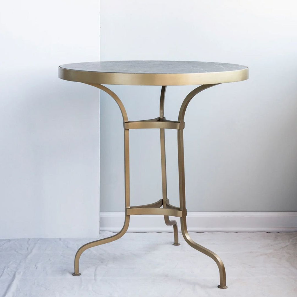 Wilma Black Stone and Brass Table - Tables - Hello Norden