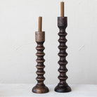Wooden Taper Candle Holder Walnut Finish - Candle Holders - Hello Norden