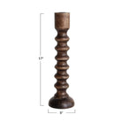 Wooden Taper Candle Holder Walnut Finish - Candle Holders - Hello Norden