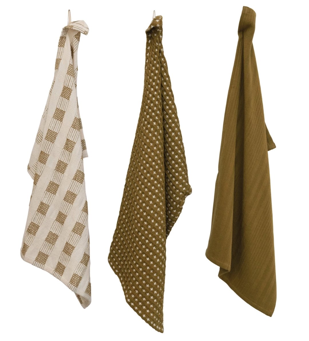 Set of 2 Tea Towels Beige Linen Cotton Jazz - LinenMe
